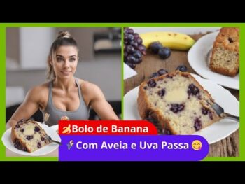 Receita de Bolo de Banana Com Aveia e Uva Passa 😋 | Sabor e Saúde em Uma Fatia!🍌🌾
